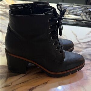 Black Lace-Up Ankle Boots